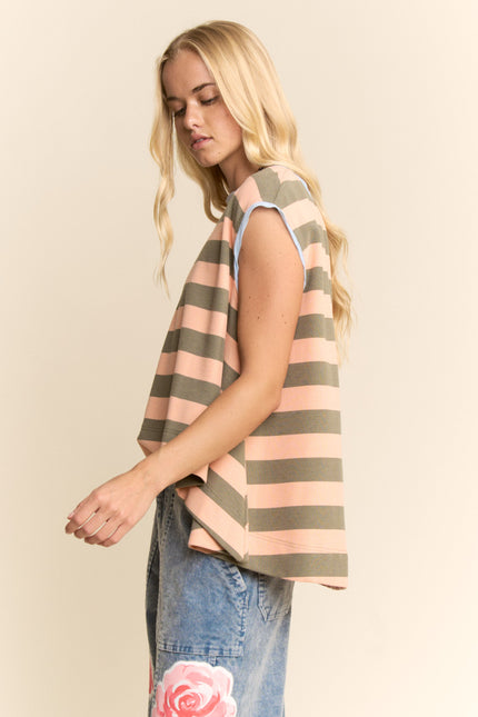 Amandine Top — Apricot Olive side