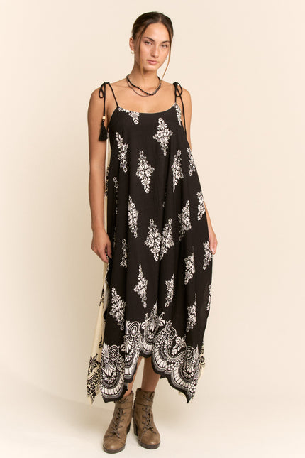 Lulu Dress — Black White front