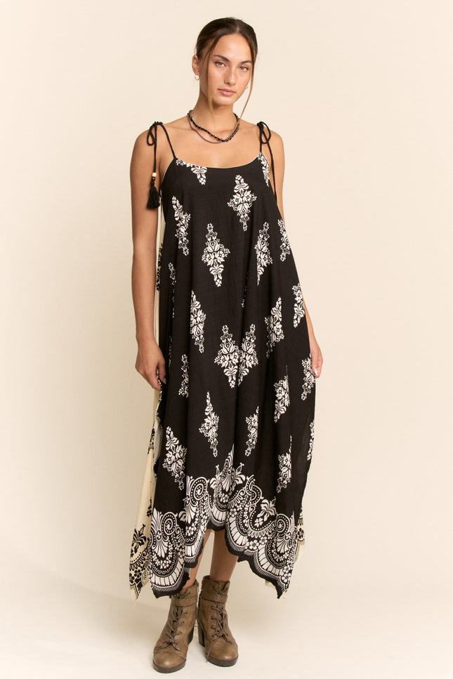 Lulu Dress — Black White front