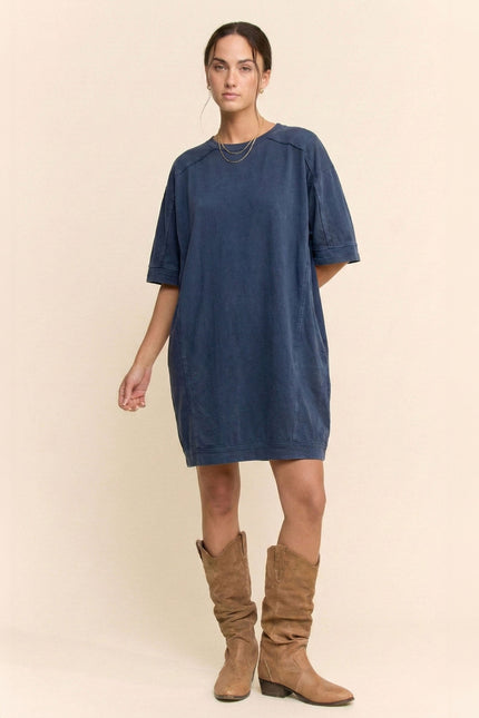 Olivane Dress — Indigo Navy front