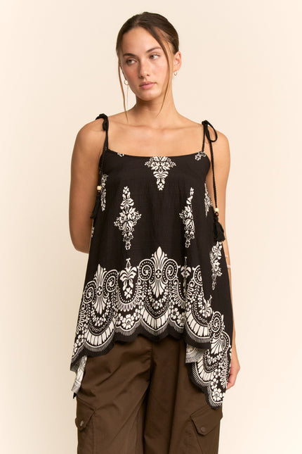 Palimpsest Top — Black White front