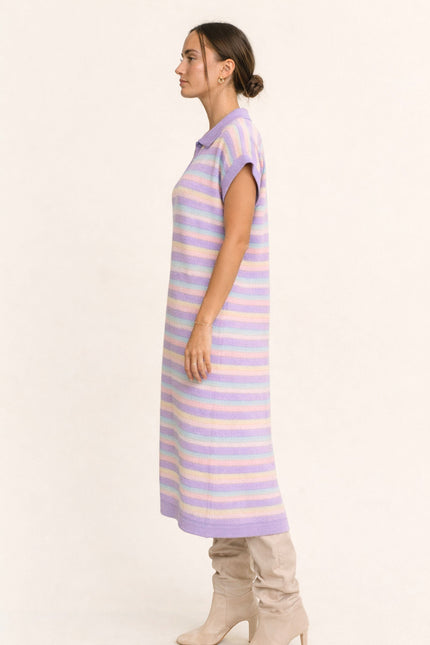 Ondine Dress — Lilac Multi side