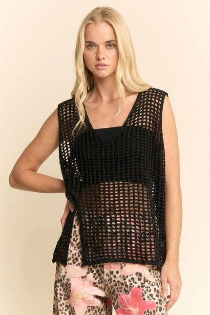 Mina Vest — Black front