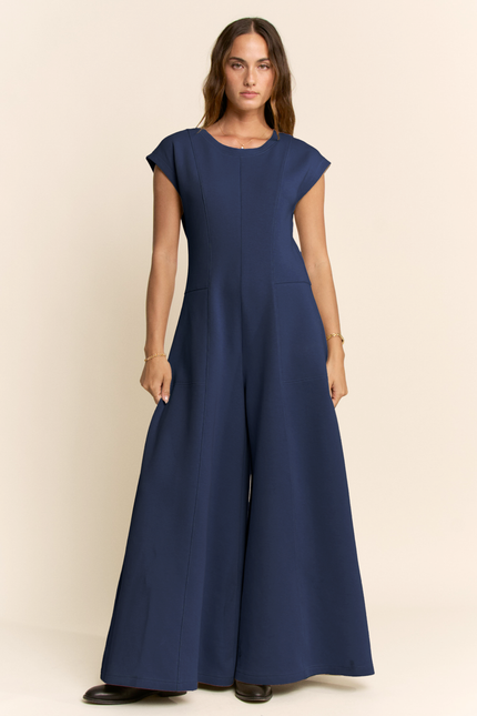 Avora Jumpsuit — Navy front