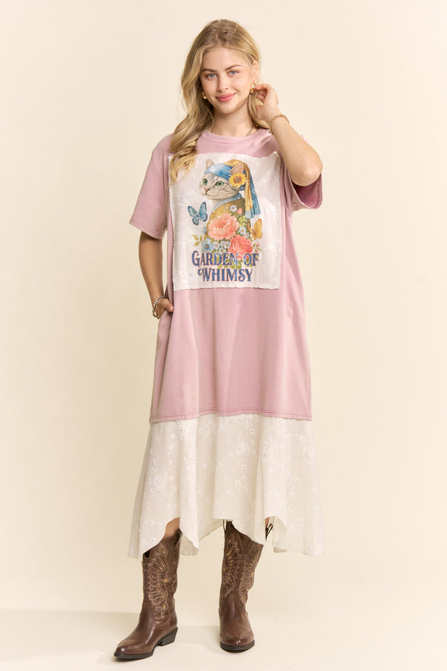 Poesy Dress — Rose Pink front