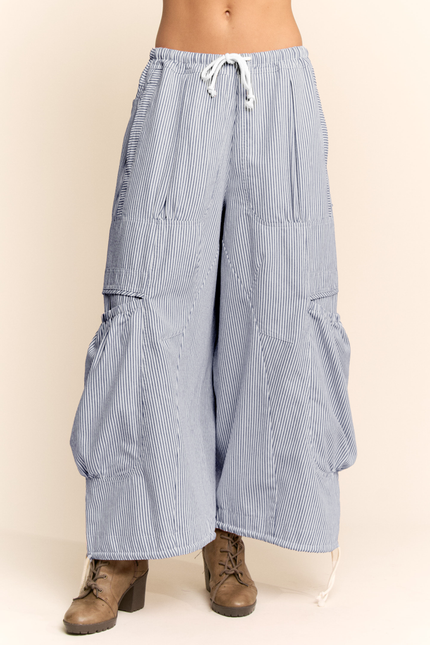 Orlisse Pants — Navy Stripe front