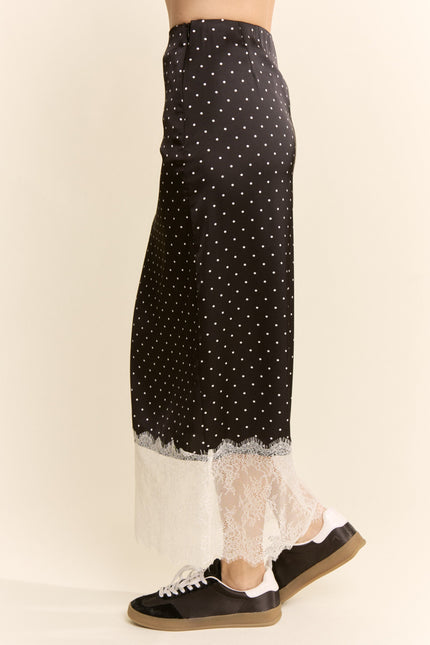 Velatine Skirt — Black/White Dots side
