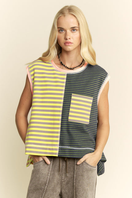Virelai Top — Lemon Grey Ink front