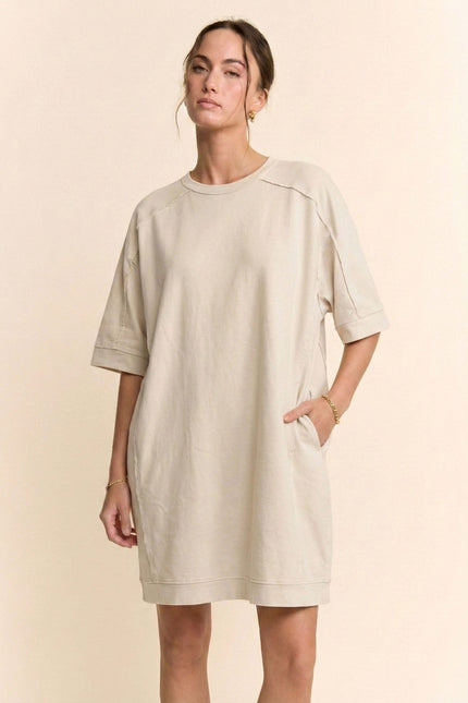 Olivane Dress — Cloud Cream front