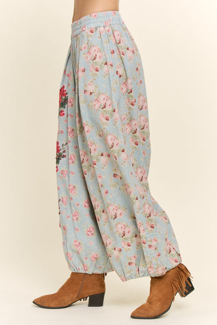 Floravienne Pants — Blue side