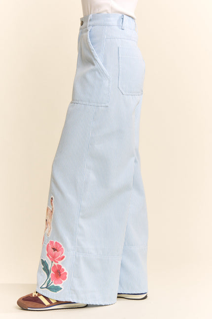 Pavona Pants — Sky Blue side