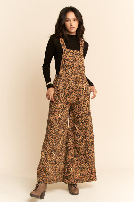 Renner Romper — Taupe Leopard front