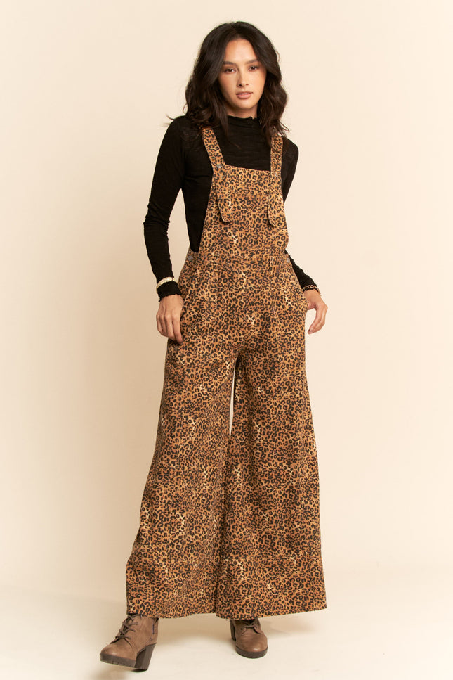 Renner Romper — Taupe Leopard front
