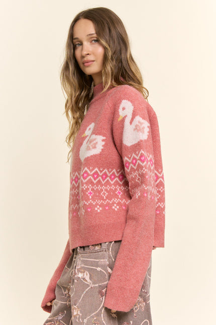 Cygnelle Sweater — Red side