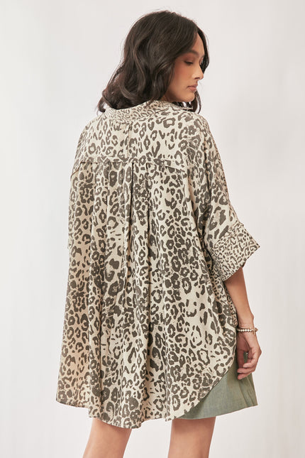 Pardus Top — Taupe Leopard back