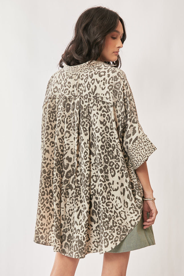Pardus Top — Taupe Leopard back
