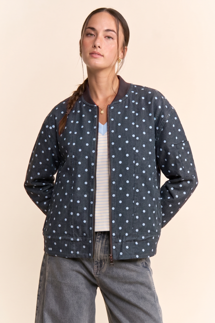 Verity Jacket — Denim Blue front