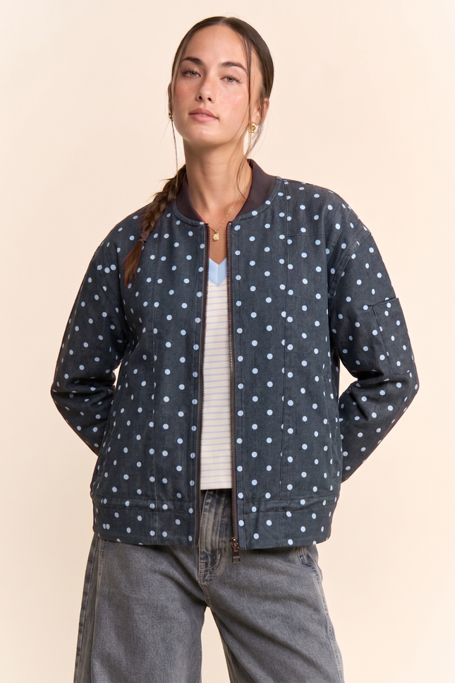 Verity Jacket — Denim Blue front