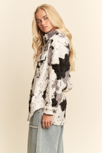 Amara Jacket — Cream Grey side