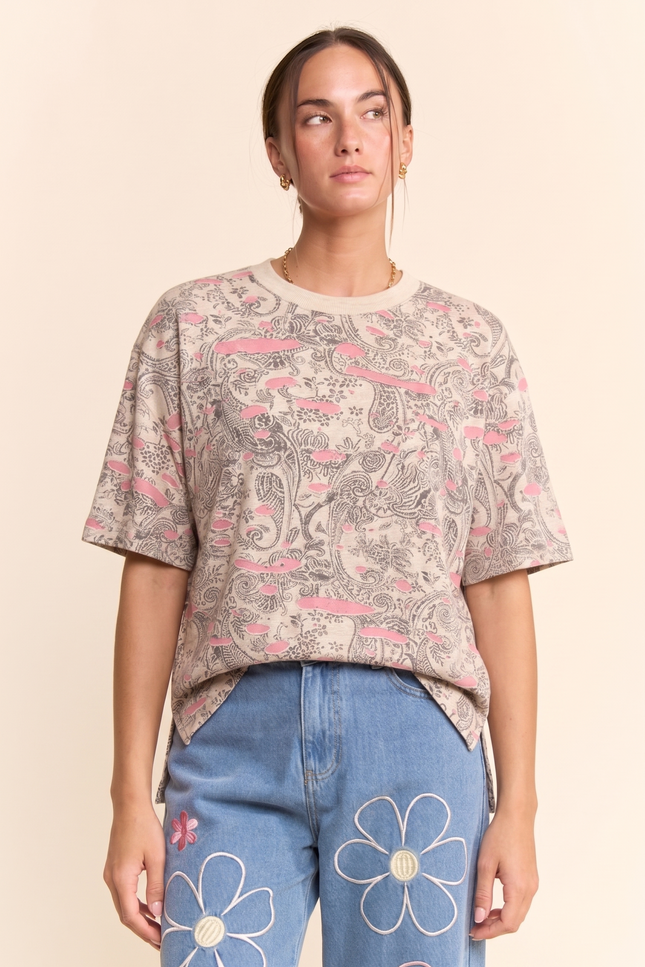Ghent Top — Pink Peach front