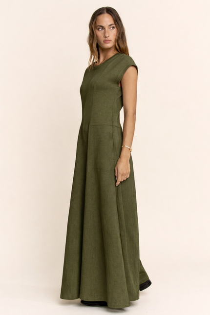 Avora Jumpsuit — Olive side