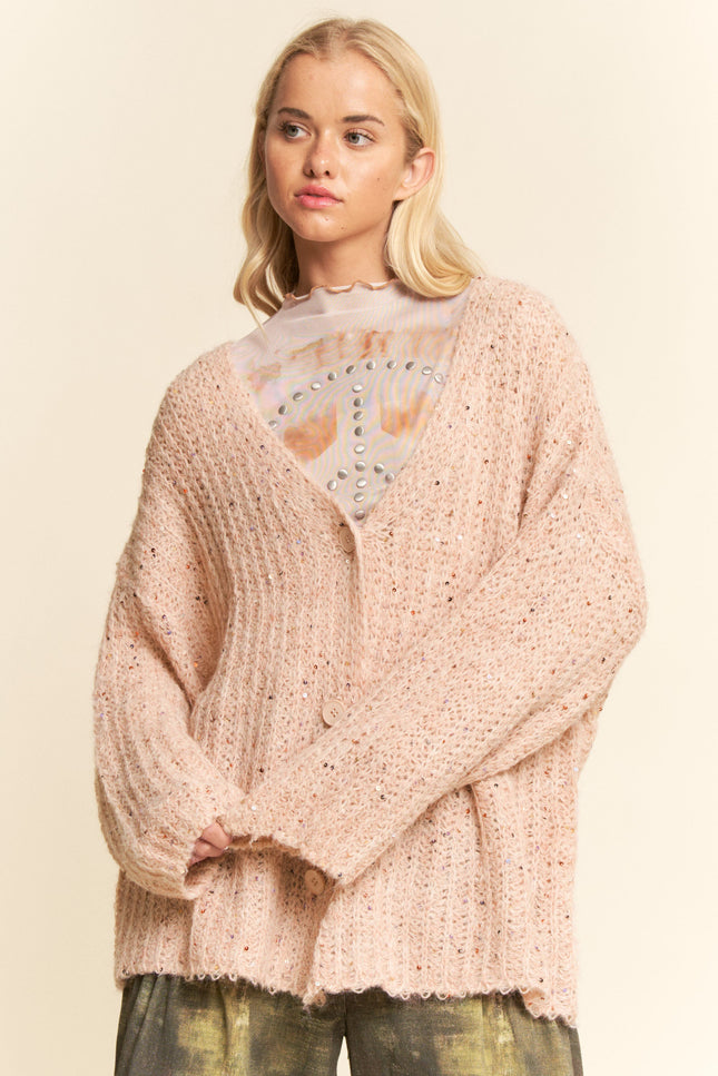 Seraphina Cardigan — Pink front