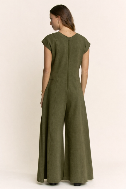 Avora Jumpsuit — Olive back