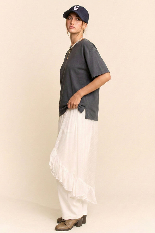 Mélisse Top — Charcoal side