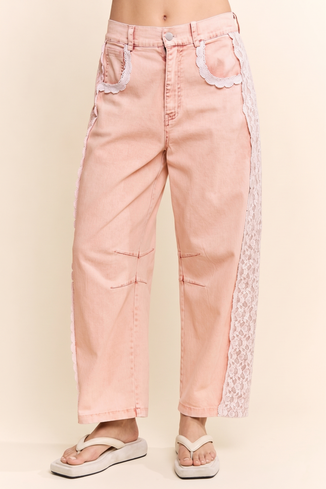 Écrin Jeans — Pale Pink front