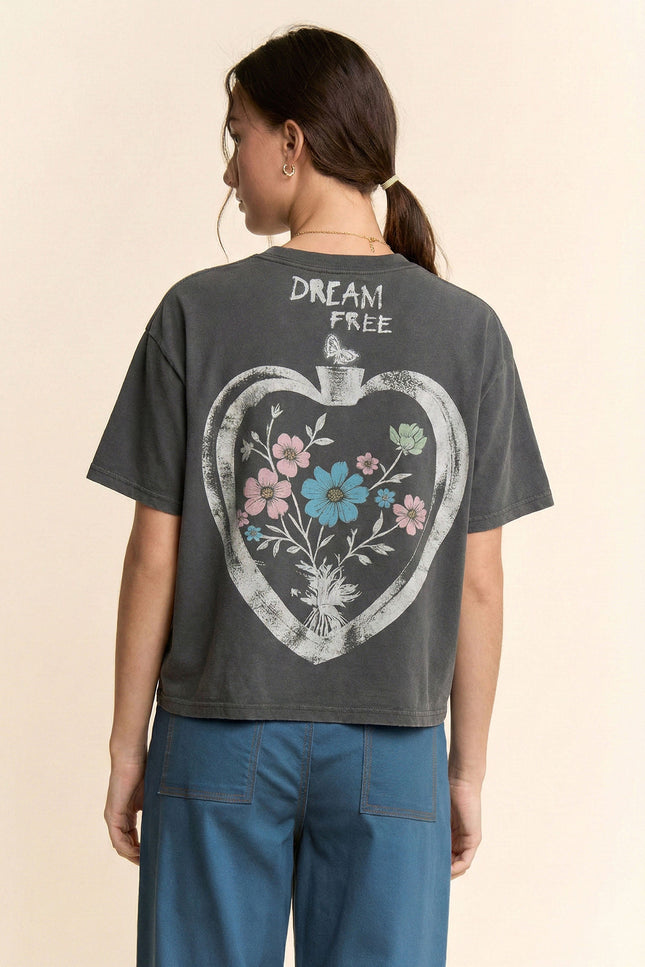 Daydream Top — Charcoal back