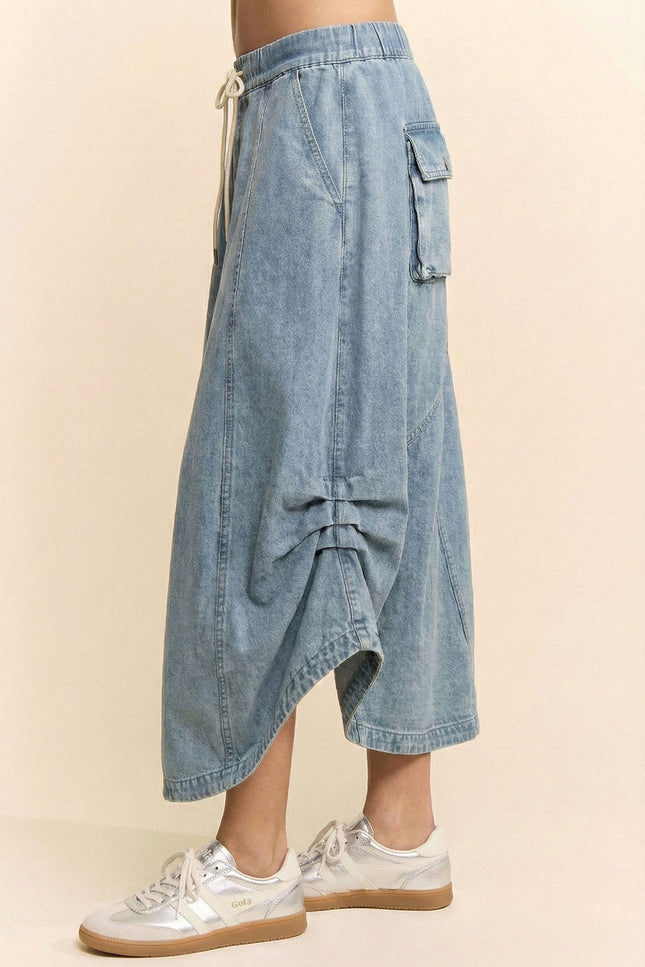 Orelune Skirt — Light Denim side