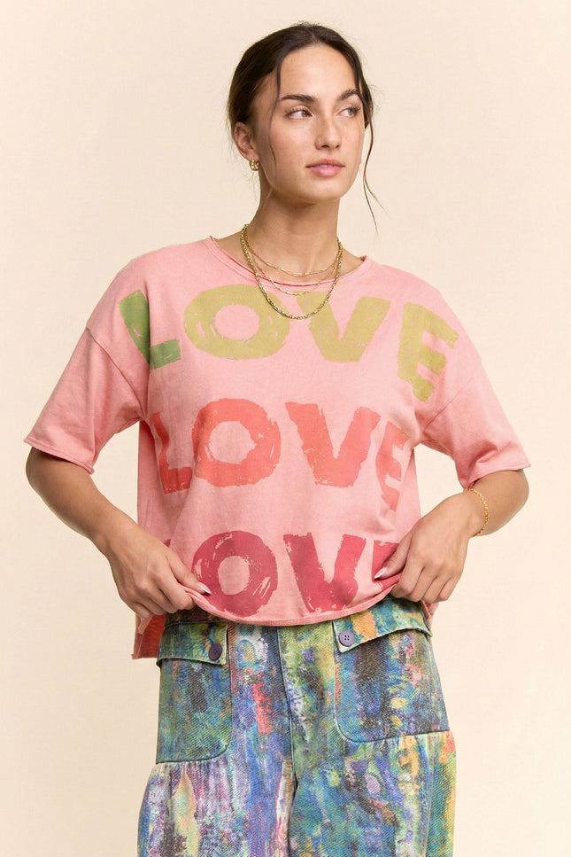 Lumi Tee — Pink front