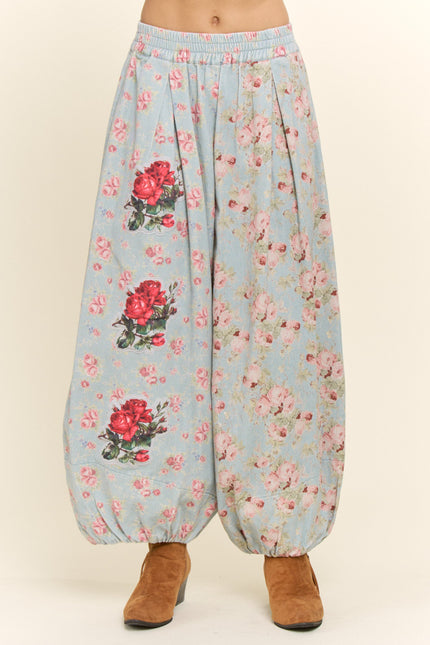 Floravienne Pants — Blue front