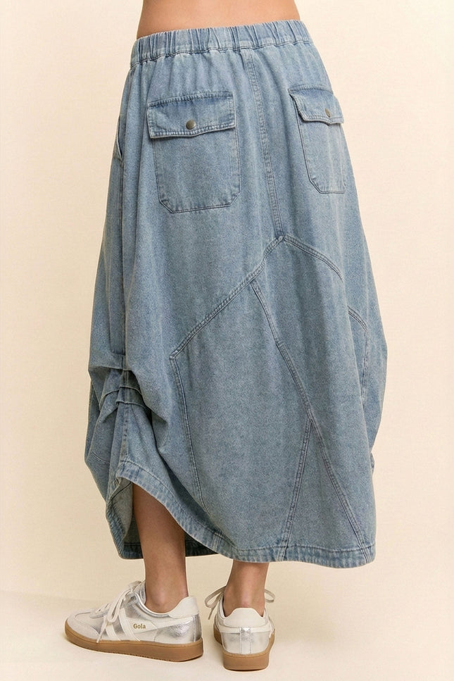 Orelune Skirt — Light Denim back