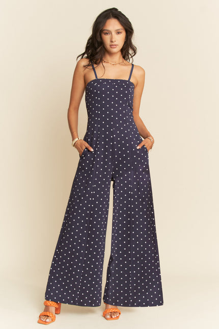 Vallorie Jumpsuit — Navy front
