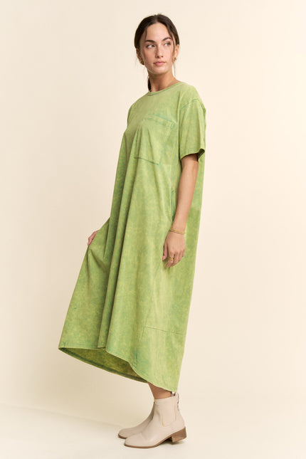 Crescent Dress — Sage Green side