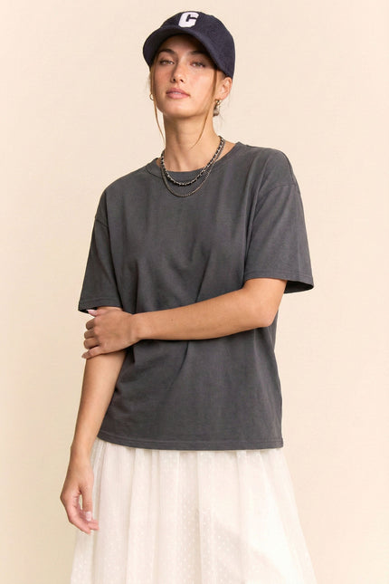 Mélisse Top — Charcoal front