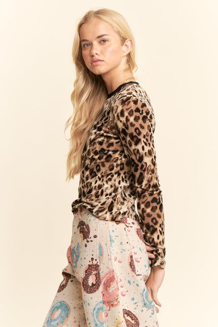Vellum Top — Taupe Leopard side