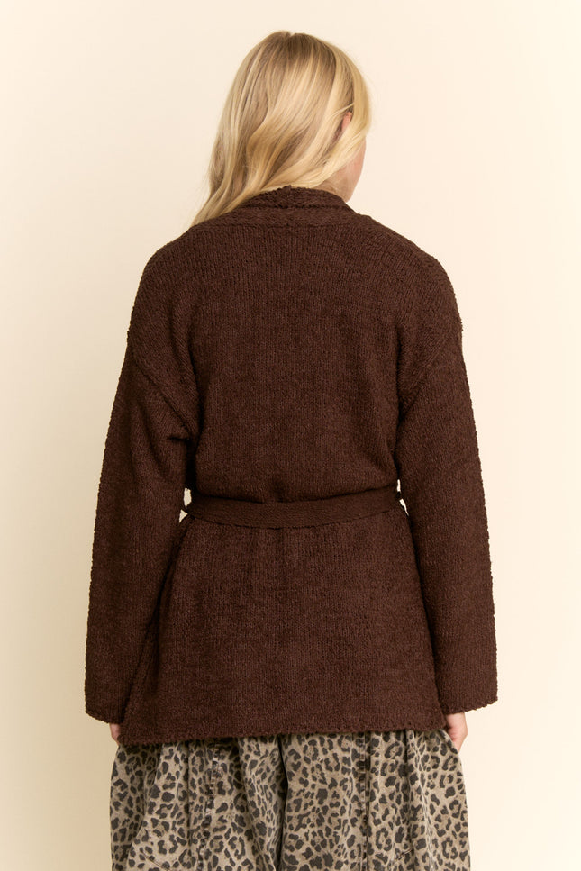 Romer Cardigan — Dark Brown back