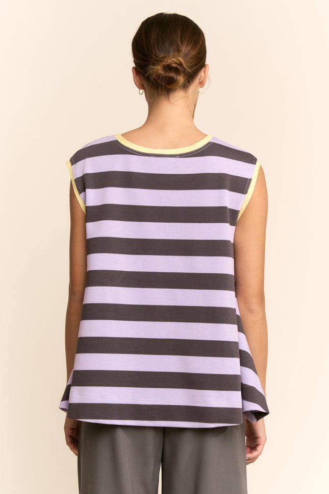 Marseille Top — Lavender Grey back