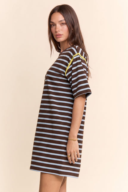 Rivage Dress — Mocha Blue side