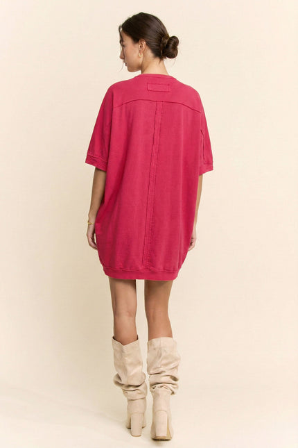 Olivane Dress — Watermelon Red back
