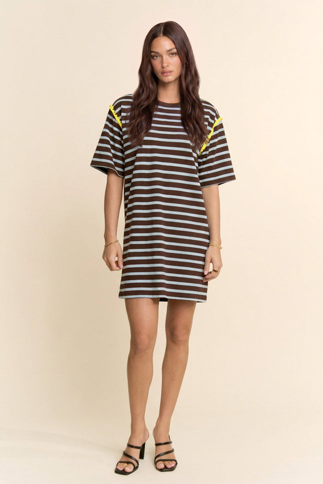 Rivage Dress — Mocha Blue front