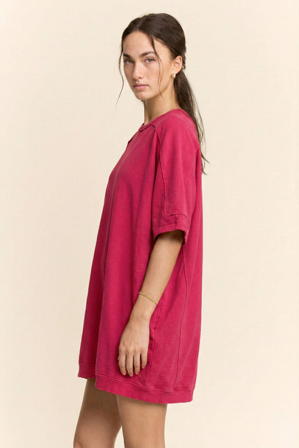 Olivane Dress — Watermelon Red side