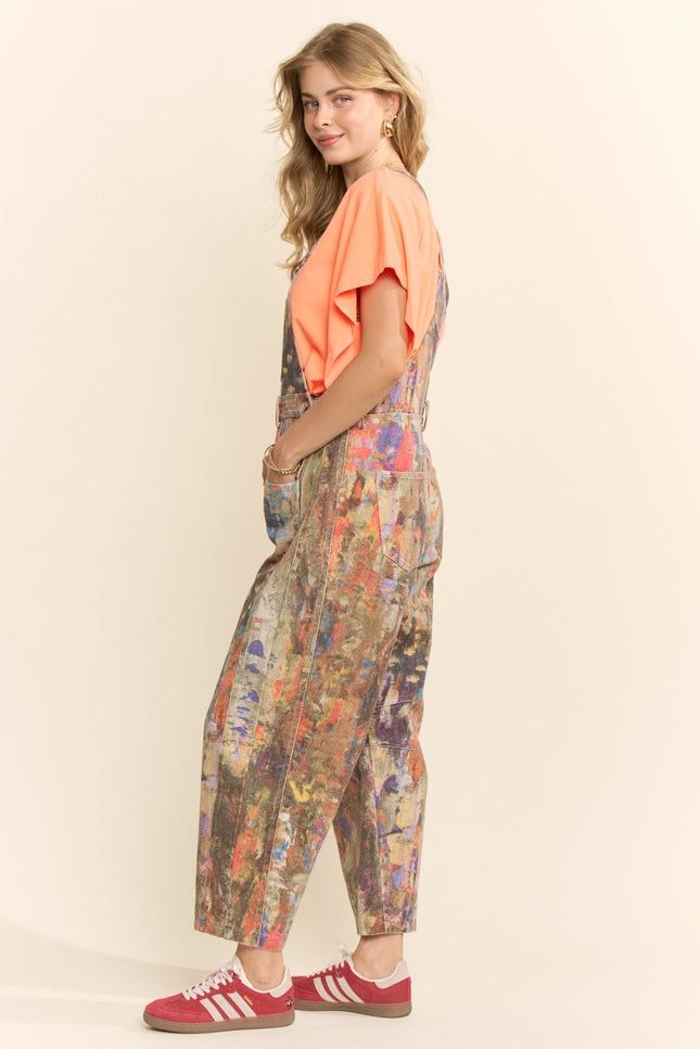 Juna Romper — Orange Yellow Combo side