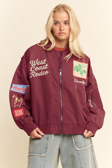 Carter Jacket — Burgundy front