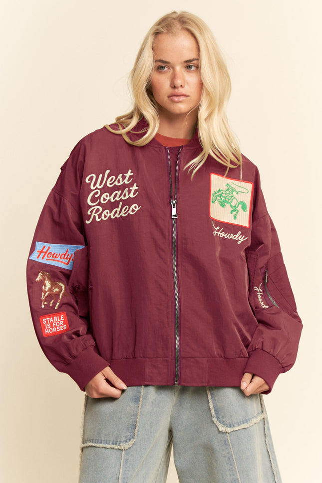Carter Jacket — Burgundy front