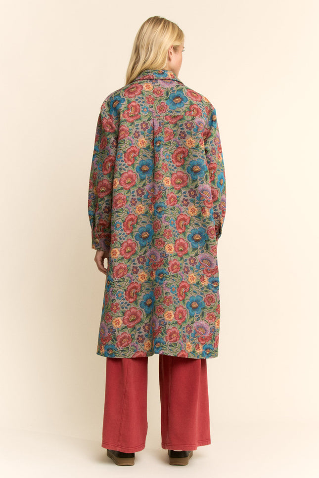 Juniper Coat — Warm Grey back