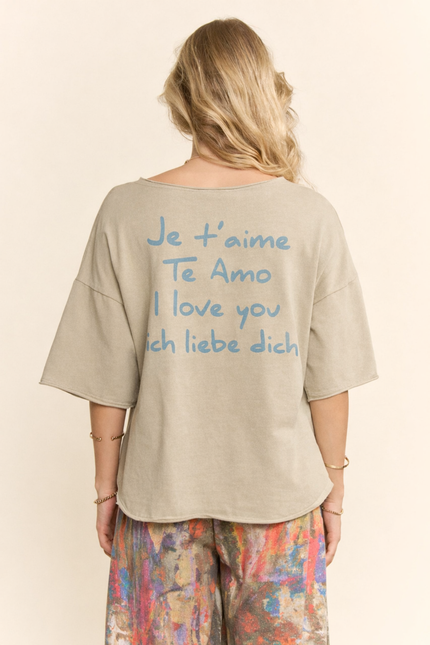 Lumi Tee — Smoky Beige back