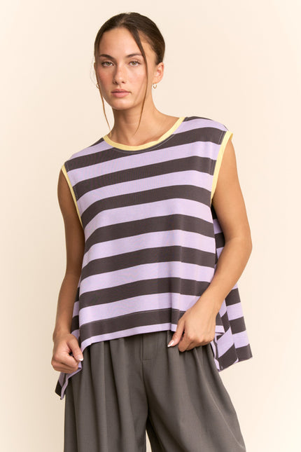 Amandine Top — Lavender Grey front